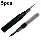 5pcs SM-116 3-in-1 Multifunctional Bluetooth Earphone Cleaning Pen Keyboard Cleaning Brush Set(Black) - 1