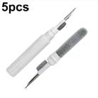 5pcs SM-116 3-in-1 Multifunctional Bluetooth Earphone Cleaning Pen Keyboard Cleaning Brush Set(White) - 1