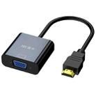 JINGHUA HDMI To VGA Adapter Cable Laptop Video Converter, Color: No Audio Black - 1