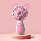 Cute Cartoon Handheld Small Fan Mini Portable USB Charging Fan, Size: Bear(Pink) - 1