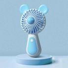 Cute Cartoon Handheld Small Fan Mini Portable USB Charging Fan, Size: Bear(Blue) - 1