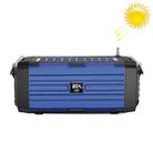 BDL-187 LED Light Solar Wireless Bluetooth Speaker Portable Outdoor Camping FM Radio(Blue) - 1