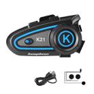 KUQIBAO Motorcycle Helmet Long-lasting Waterproof Bluetooth Headset with Light(Soft Microphone) - 1