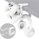 360 Degree Rotation Headset Bracket With Game Handle Organizer(White) - 1