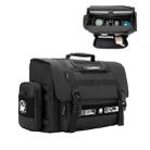 Cwatcun D115 Shoulder Crossbody Waterproof Leather Film DSLR Camera Bag, Color: Black Large - 1