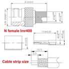 N Female Jack Crimp Connector For LMR400 / Belden 9913 / RG8 Cable - 3