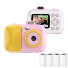 2.4-Inch Smart Digital Kids Thermal Printing Camera With Printing Paper, Color: 503J Pink Fixed Focus - 1