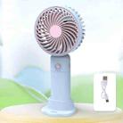 Desktop USB Charging Small Fan Portable Cell Phone Holder Handheld Fan(Blue) - 1