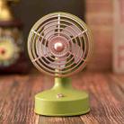 Retro Desktop USB Charging Small Fan 90 Degree Adjustable Angle Fan(Green) - 1