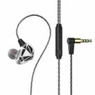 QKZ AK7 3.5mm Sports In-ear Stereo HIFI Heavy Bass Wired Earphones(Silver) - 1