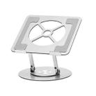 Aluminum Alloy Laptop Stand Notebook Riser with 360 Degree Rotating Base,(Silver) - 1