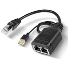 Network Cable 1 In 2 RJ45 Simultaneous Internet Access Male Adapter Cable - 1