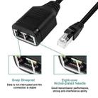 Network Cable 1 In 2 RJ45 Simultaneous Internet Access Male Adapter Cable - 3