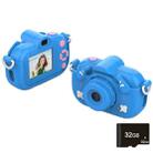 DC501 2.0-Inch 4X Zoom HD Digital Camera Mini Children Photography Camera, Color: Blue+32G - 1