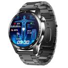 F400  1.55 Inch Screen Smart Watch Support ECG/ Blood Oxygen / Blood Sugar / 150+ Sports Mode, Color: Black 3-Beads Steel - 1