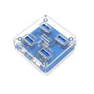 4 x USB 3.0 HUB 5Gbps Transparent Docking Station USB Adapter Splitter(Square) - 1
