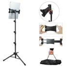 1.6m Adjustable Tablet Stand Floor-Standing Retractable Mobile Phone Tripod, Model: 313(With Cloth Bag) - 1