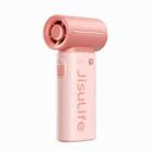 JisuLife High Speed Handheld Small Fan Mini Portable USB Rechargeable Desktop Cooling Electric Fan, Battery Capacity: 3600mAh(Pink) - 1