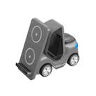 T20S 3-In-1 15W Small Forklift-Shaped Desktop Wireless Charger With LED Atmosphere Light(Gray) - 1