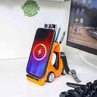 T20S 3-In-1 15W Small Forklift-Shaped Desktop Wireless Charger With LED Atmosphere Light(Orange) - 1