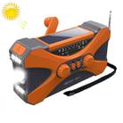 EM-01 Solar Hand-Cranked Flashlight Emergency Radio With SOS Alarm(10000mAh Orange) - 1