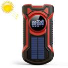 EM03 IPX5 Waterproof Multifunctional Solar Emergency Radio Hand-Cranked Generator Flashlight(Red) - 1