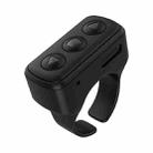 Bluetooth 3 Keys Remote Finger Ring Video Controller Novel Page Flip Photo Tool(Black) - 1