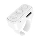 Bluetooth 3 Keys Remote Finger Ring Video Controller Novel Page Flip Photo Tool(White) - 1