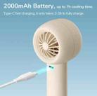 JisuLife FA42 Handheld Portable Small Rechargeable Turbo Fan, Color: Brown 2000mAh - 2