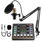 M8 Recording And Singing Live Bluetooth Sound Card Set, Color: Black+Gold Cantilever - 1