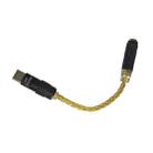 Type-C To 3.5mm Conversion Cable DAC Earphone Decoding Braided Wire, Style: Black Adapter Yellow Line - 1