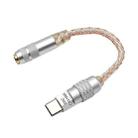 Type-C To 3.5mm Conversion Cable DAC Earphone Decoding Braided Wire, Style: Silver Adapter Gold Line - 1