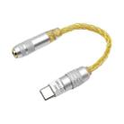 Type-C To 3.5mm Conversion Cable DAC Earphone Decoding Braided Wire, Style: Silver Adapter Yellow Line - 1