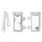 Multifunctional Mobile Phone IPX8 30m Waterproof Bag With Suction Cup And Double Hooks(White) - 1