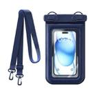 IPX8 Mobile Phone Waterproof Bag Sponge Shock Absorption Floating Swimming Phone Case(Navy Blue) - 1