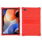 For Blackview Oscal Pad 10 10.1-inch Shockproof Silicone Tablet Case with Holder(Red) - 1