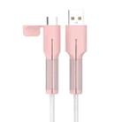 Silicone Charger Cable Protector Sleeve Anti-Break Cable Protector Case, Color: For USB-C Pink - 1