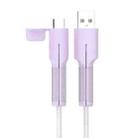 Silicone Charger Cable Protector Sleeve Anti-Break Cable Protector Case, Color: For USB-C Purple - 1