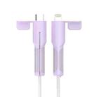 Silicone Charger Cable Protector Sleeve Anti-Break Cable Protector Case, Color: For 8 Pin Purple - 1