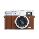 DC203 5K/30FPS 2.8-Inch Screen 16X Front And Rear Dual-Camera HD Digital Camera(Brown) - 1