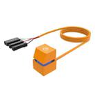 Desktop Computer Mobile Switch Computer Extension Cable Start Button, Color: Orange Case Blue Light 2m Cable - 1