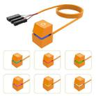 Desktop Computer Mobile Switch Computer Extension Cable Start Button, Color: Orange Case Colorful Light 2m Cable - 1