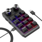 12 Keys Wired With RGB Lights Customized Office Keyboard Shortcut Keys Computer Audio Volume Control(Black) - 1