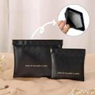 2pcs /Set PU Data Cable Earphone Storage Bag Mini Portable Lipstick Pouch Coin Purse, Size: Large+Small(Black) - 1