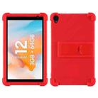 For Blackview Tab 50 WiFi Shockproof Silicone Tablet Case With Holder(Red) - 1