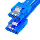 0.45m JINGHUA U510B High Speed SATA3.0 SSD Serial Cable(Blue Straight To Straight) - 1