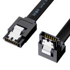 0.45m JINGHUA U510B High Speed SATA3.0 SSD Serial Cable(Black Straight To Bend) - 1