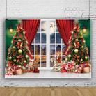 120x80cm Christmas Wreath Snow Scene Photography Background Curtain, Color: 11421618 - 1