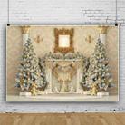 120x80cm Christmas Wreath Snow Scene Photography Background Curtain, Color: 11422036 - 1