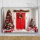 120x80cm Christmas Wreath Snow Scene Photography Background Curtain, Color: 11422037 - 1